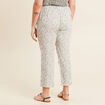 Pantalon coupe chino en lin vert kaki femme