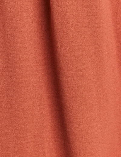 Robe droite ceinturée marron foncé femme