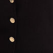 Gilet droit mi-long sans manches noir femme