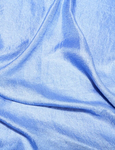 Foulard effet satin bleu ciel femme
