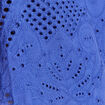 Chemise manches courtes brod&eacute;e bleu fonc&eacute; femme
