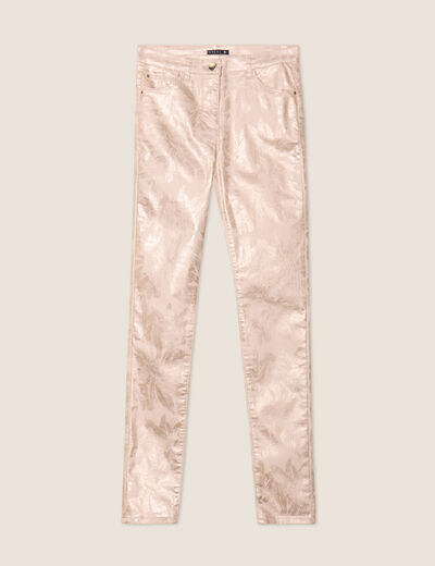 Pantalon ajusté blanc femme