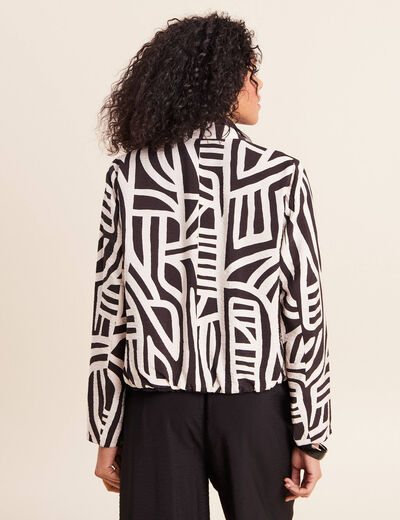 Veste r&eacute;versible manches longues noir femme