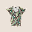 T-shirt manches courtes vert femme