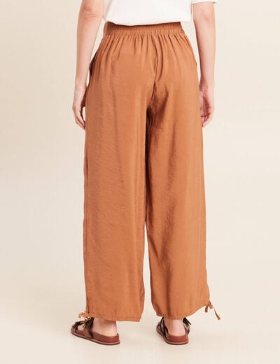 Pantalon bouffant beige femme