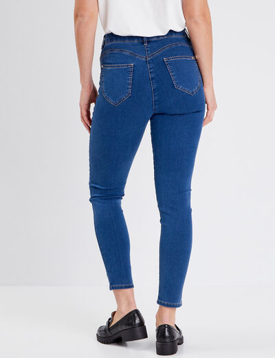 Jeans léger taille haute 7/8ème denim double stone femme