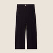 Pantalon coupe large &agrave; pinces noir femme