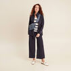 Pull manches longues ajouré ecru femme