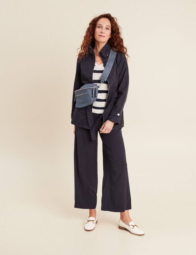 Pull manches longues ajouré ecru femme