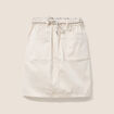 Jupe droite r&eacute;versible blanc femme