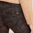 Pantalon ajusté enduit noir femme