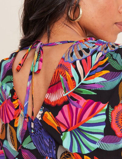 Blouse sans manches multicolore femme