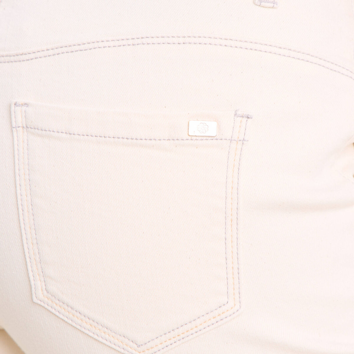Jean taille haute sable femme