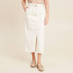 Jupe longue fourreau ecru femme