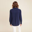 Chemise manches longues bleu marine femme