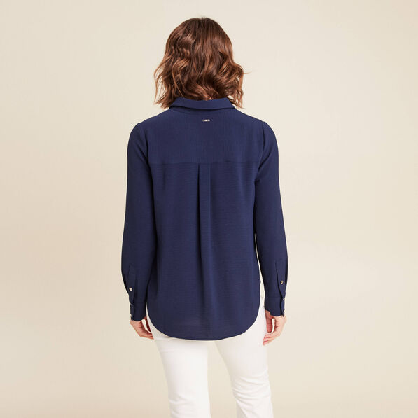 chemise manches longues bleu marine femme Chemise manches longues bleu marine femme