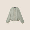 Veste fluide manches longues doubl&eacute;e vert clair femme