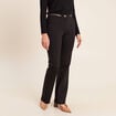Pantalon bootcut maille taille standard noir femme