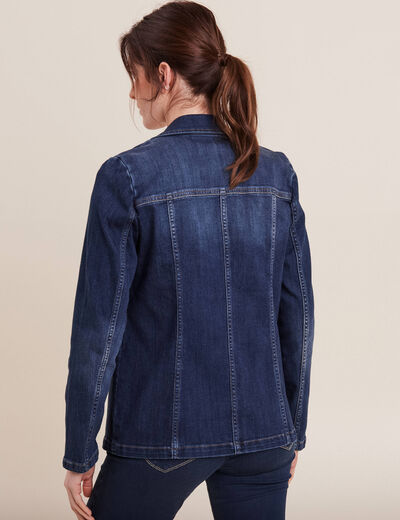 Veste tailleur en jean denim brut femme