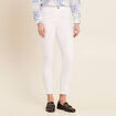 Pantalon léger taille standard 7/8ème blanc femme