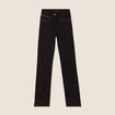 Pantalon droit taille haute noir femme
