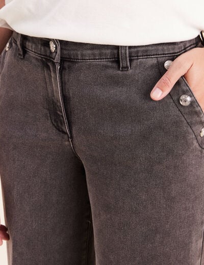Jean denim gris femme