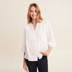 Blouse manches 3/4 ecru femme