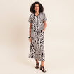 Chemise r&eacute;versible ample manches courtes noir femme