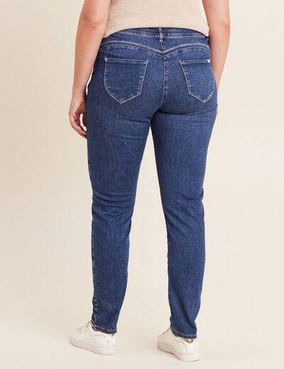 Jean magique ajusté taille standard denim double stone femme