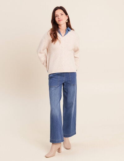 Jean denim denim stone femme