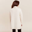 Gilet manches longues creme femme