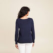 Pull manches longues bleu marine femme