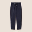 Jogging aspect daim bleu fonc&eacute; femme