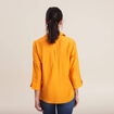 Blouse manches 3/4 jaune moutarde femme