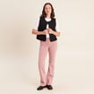 Gilet sans manches bouclette poches noir femme
