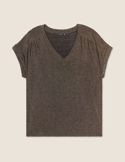 T-shirt manches courtes camel femme