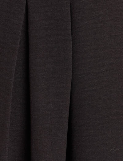 Jupe longue &eacute;vas&eacute;e ceintur&eacute;e noir femme
