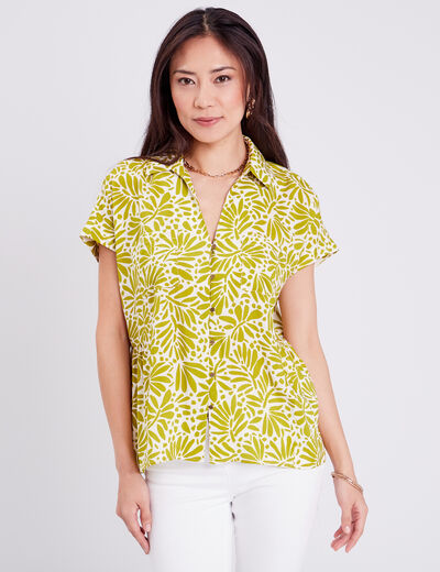 Blouse manches courtes vert femme