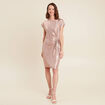 Robe ajust&eacute;e courte rose femme