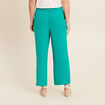Pantalon coupe large avec pan vert &eacute;meraude femme