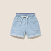 Short relax en jean bleu femme