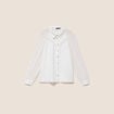 Chemise ample voile doubl&eacute;e col chemise ecru femme