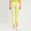 Pantalon droit avec ceinture jaune clair femme