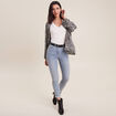 Jeans ajusté taille standard 7/8ème denim baby bleu femme