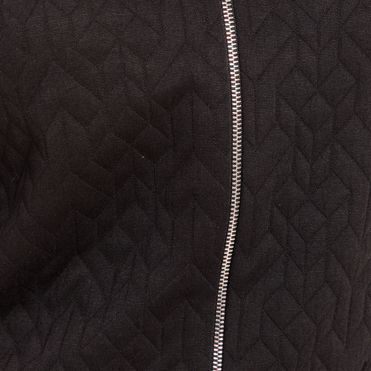 Gilet droit court manches longues noir femme