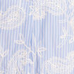 Blouse ample manches longues brod&eacute;e bleu ciel femme