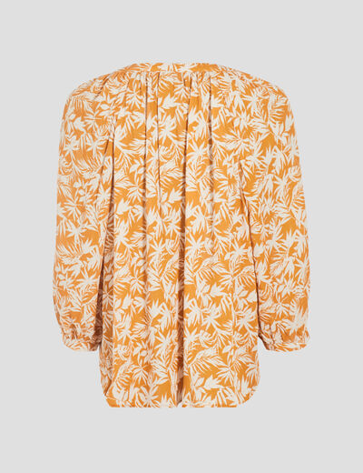 Blouse manches 3/4 jaune femme