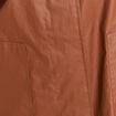 Parka à capuche marron foncé femme