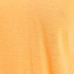 T-shirt col v manches courtes aspect lin orange clair femme