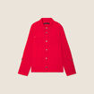 Veste cintr&eacute;e boutonn&eacute;e rouge femme
